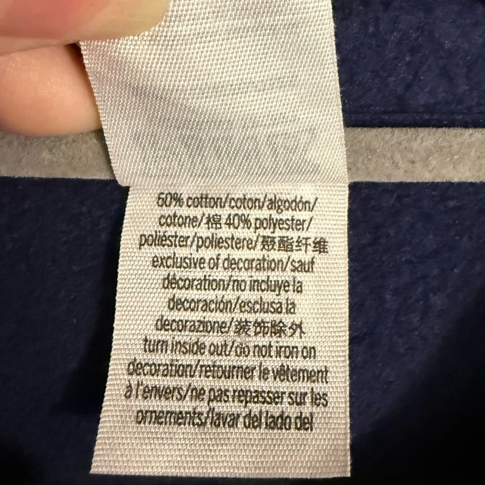 PINK Victoria's Secret Cropped Dark Blue, Sweatshirt Hoodie, Cozy, Relaxed, XL - Picture 4 of 6